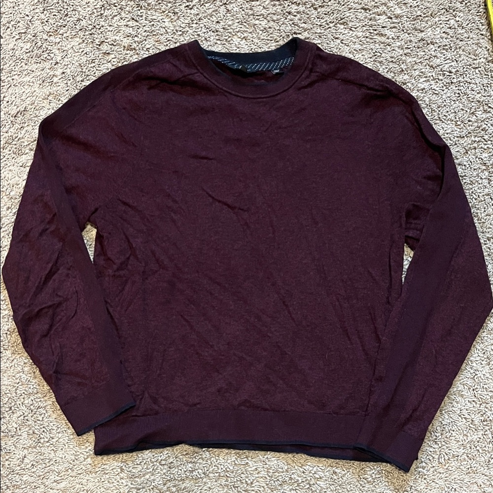 Ted Baker Burgundy crew neck Sweater wool blend